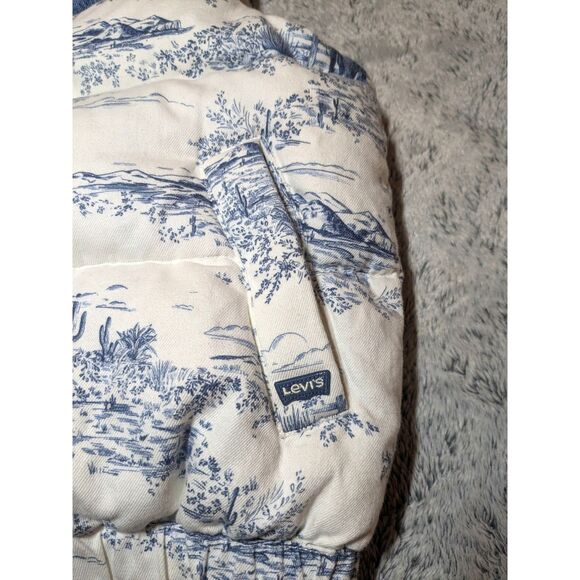 Levi's Puffer Vest Juno Western Blue Denim XL Women's - Picture 6 of 9